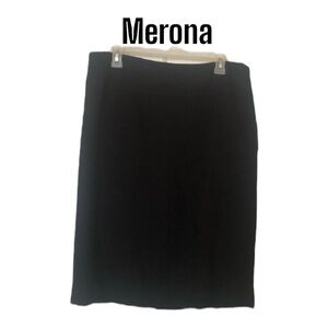 Merona Textured Pencil Skirt Black 14 NWT